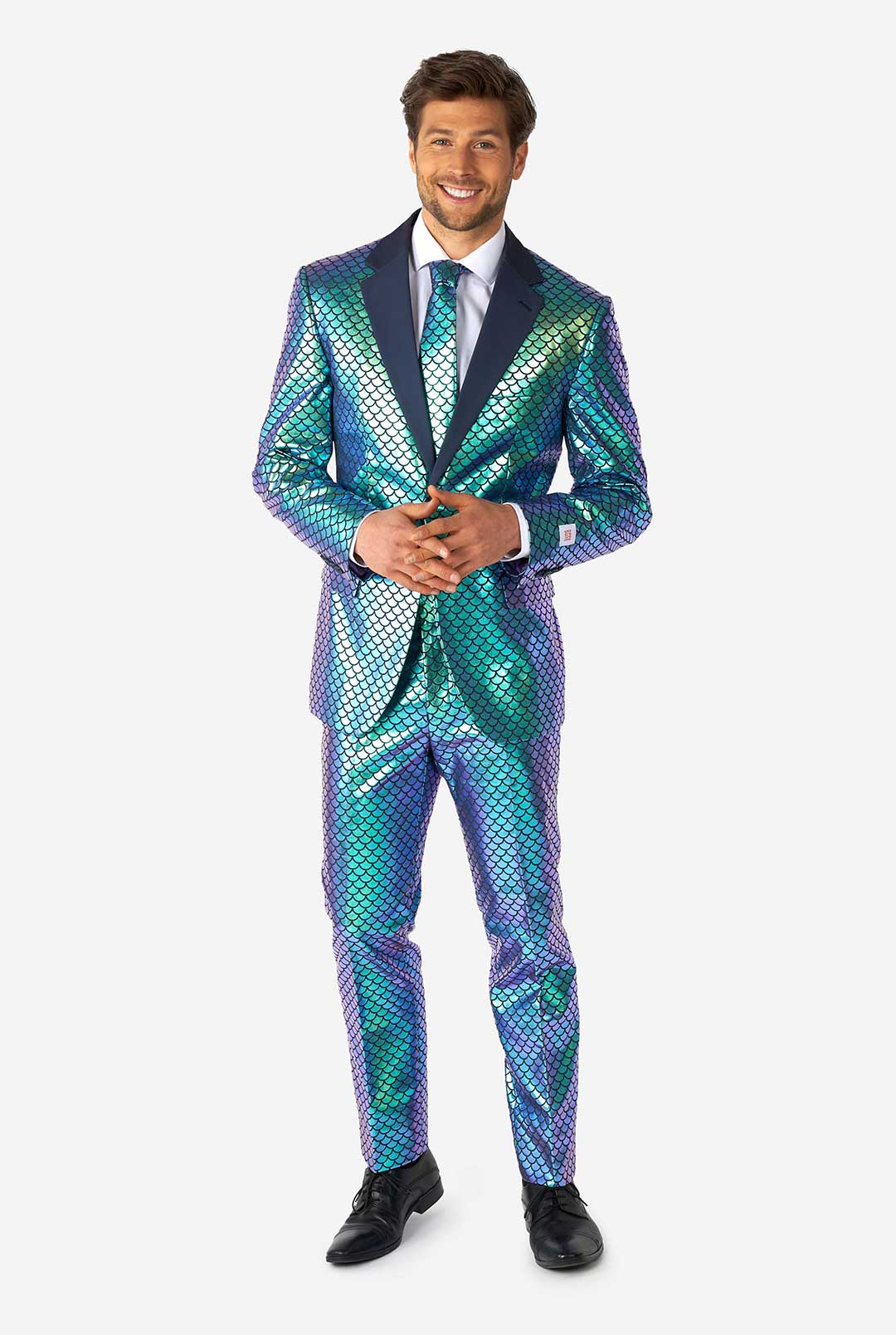 Fancy Fish, Shiny Blue Fish Scale Suit
