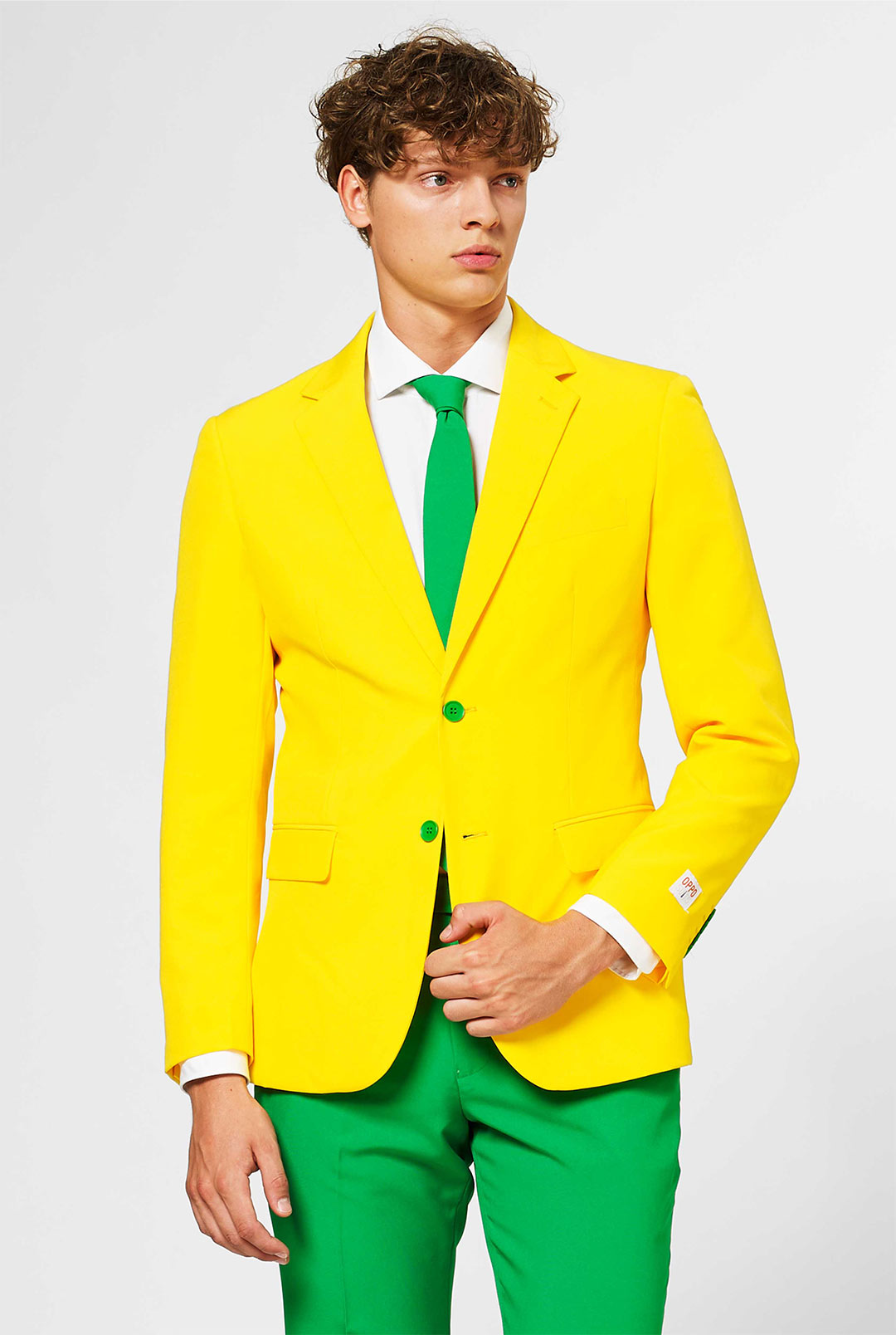 OppoSuits Men's Green and Gold Suit OppoSuits Men's Green and Gold Suit