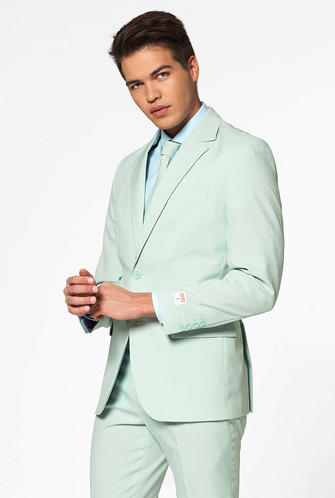 OppoSuits Men's Magic Mint Solid Suit, Size: 50, Multicolor OppoSuits Men's Magic Mint Solid Suit, Size: 50, Multicolor