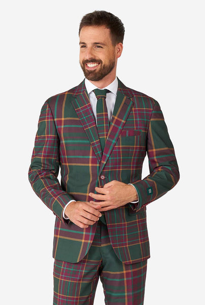 Mixed Mesh | Tartan Plaid Christmas Men's Suit | OppoSuits