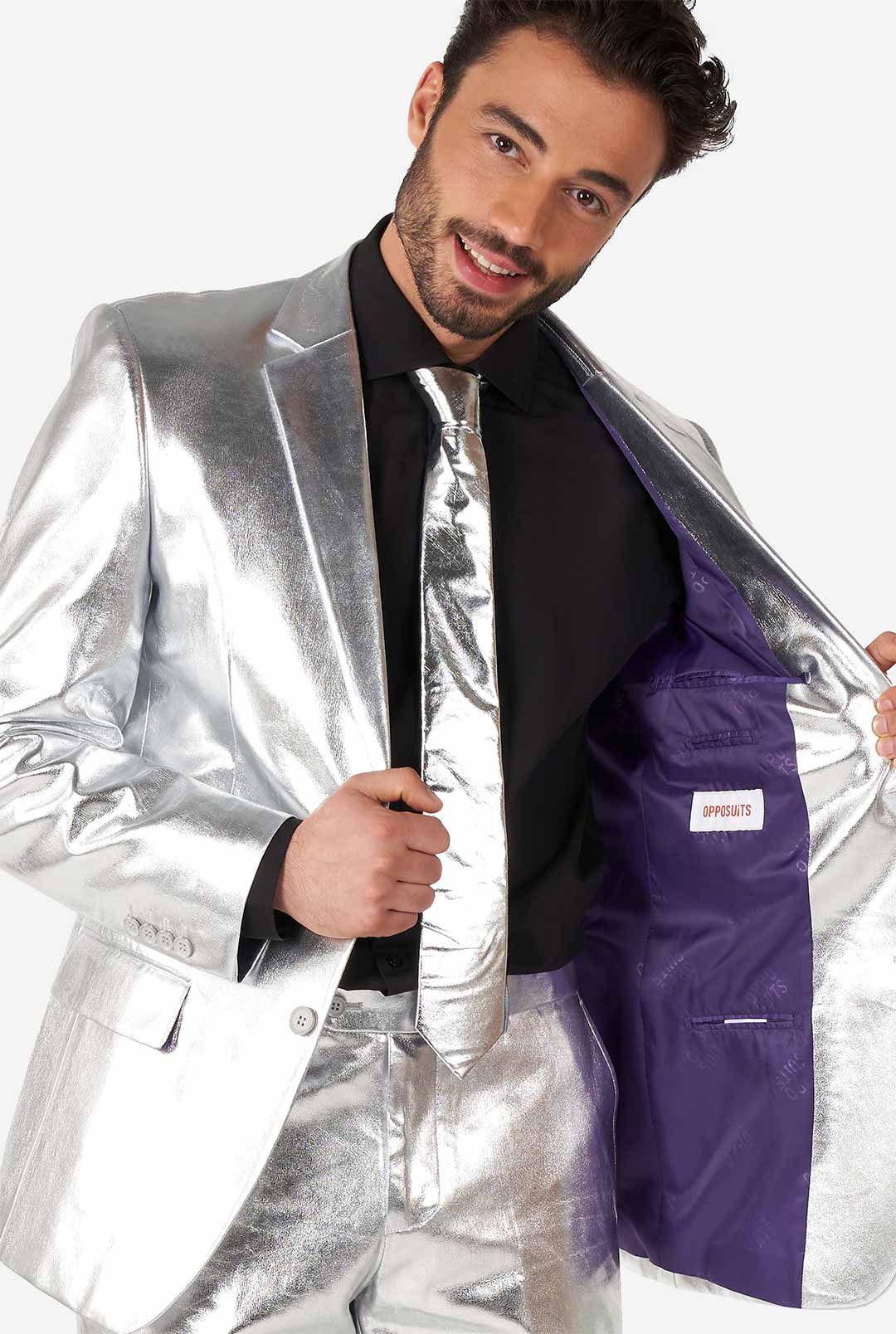 Shiny Silver | Silver Suit | OppoSuits