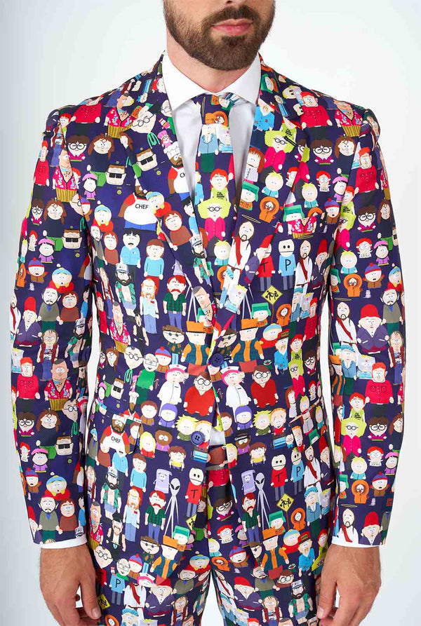Man wearing Southpark men's suit
