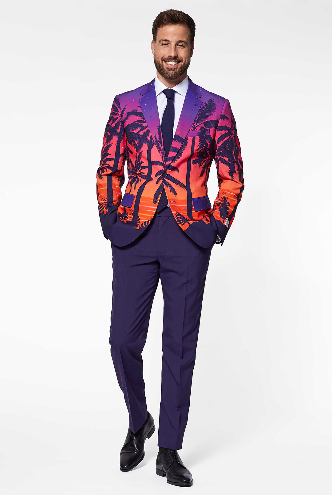 OppoSuits Men's Suave Sunset 2 Piece Suit + Tie, 38 Regular OppoSuits Men's Suave Sunset 2 Piece Suit + Tie, 38 Regular