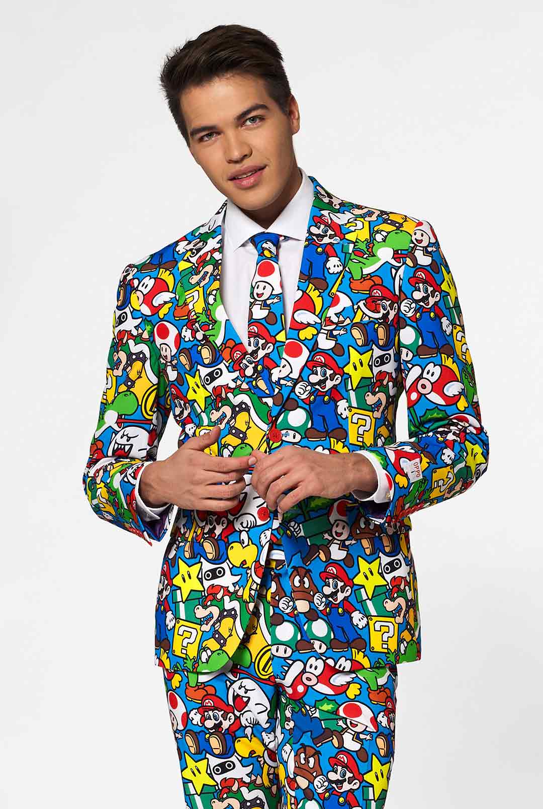 Opposuits Men's Super Mario Licensed Suit