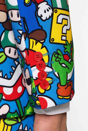 Funny Carnaval gaming men's suit Super Mario worn by man