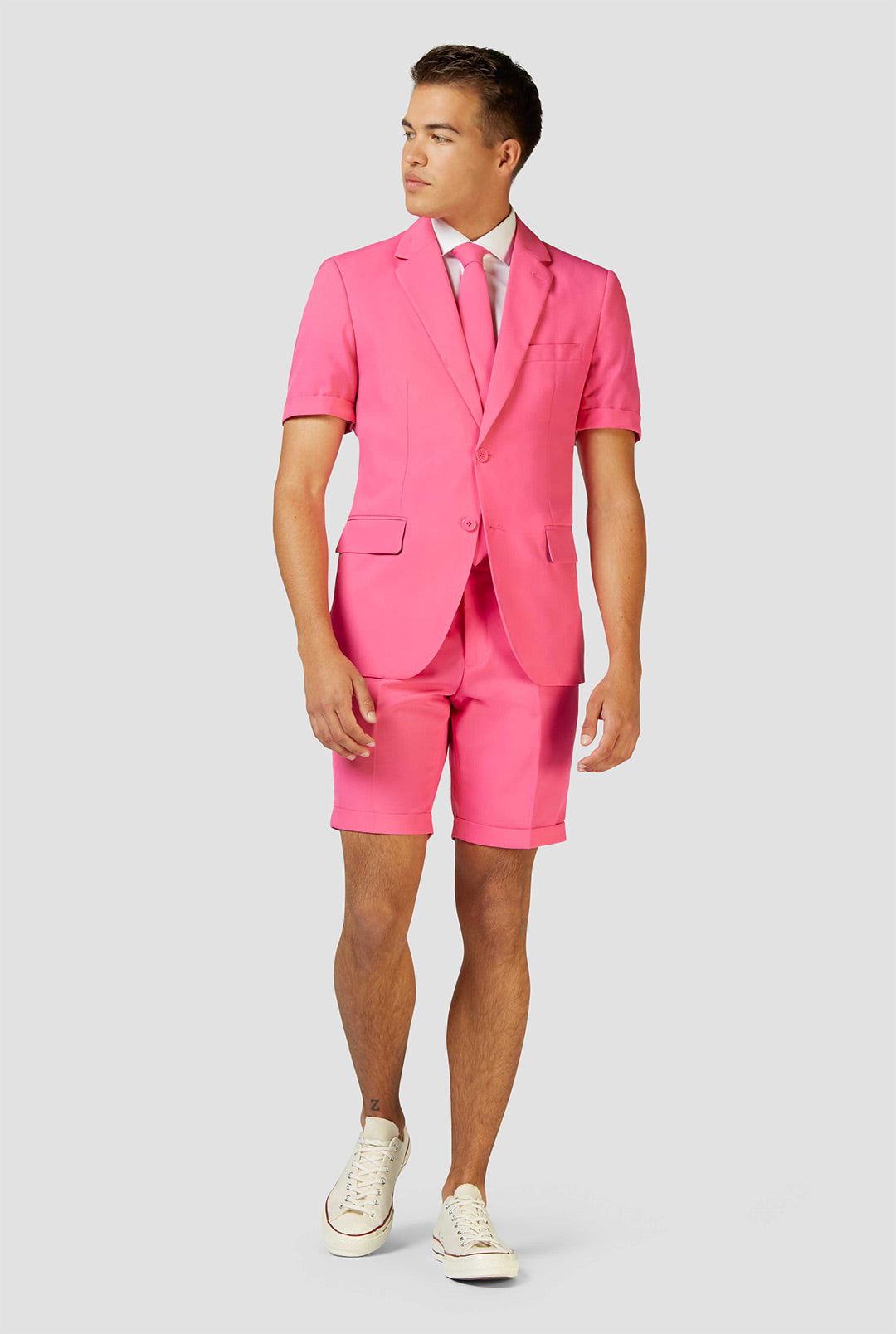 man in pink dress OppoSuits Men's Mr. Pink Summer Suit