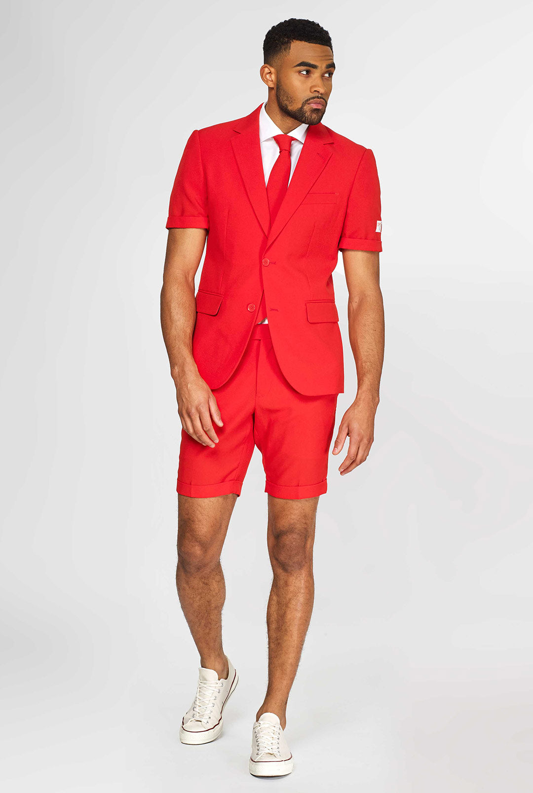 suits that match red dress Red Dress and Suit Couple