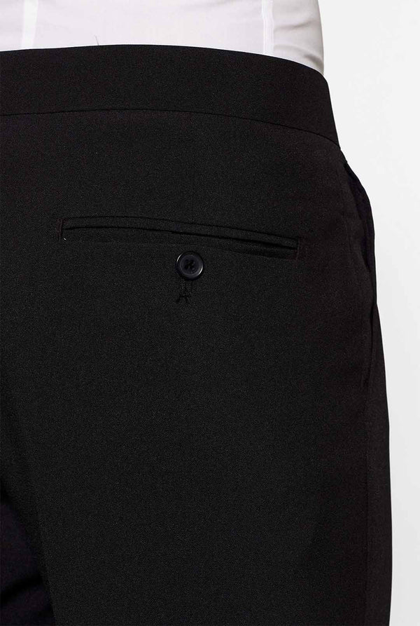 Blue and black tuxedo Midnight Blue worn by men zoomed in