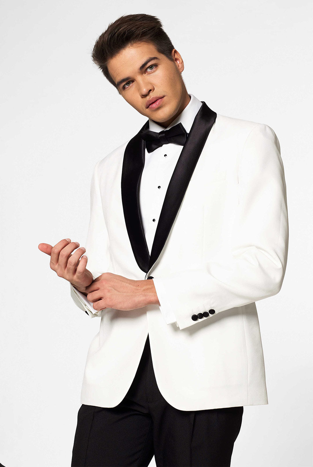 Opposuits Men's Pearly White Festive Tuxedo