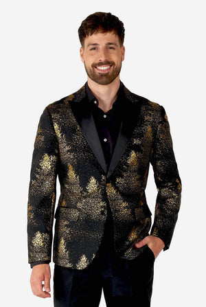 OppoSuits Men's Festive Forest Blazer, Black, 48 Regular OppoSuits Men's Festive Forest Blazer, Black, 48 Regular