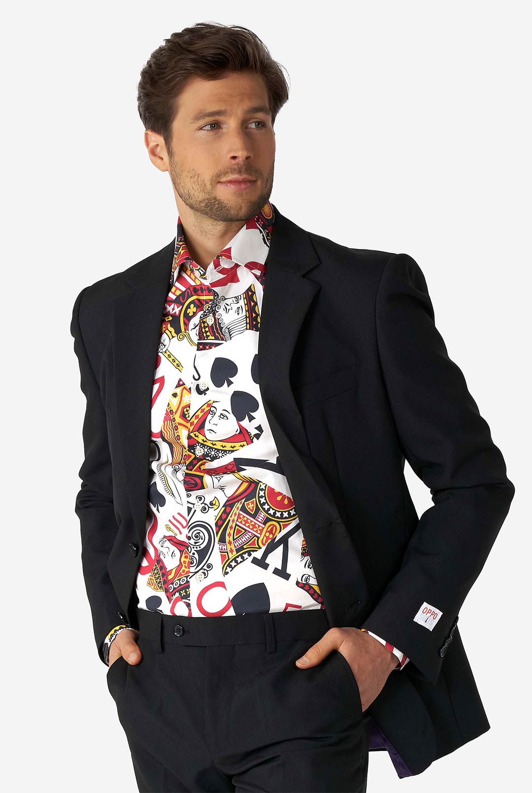 OppoSuits Men's King of Clubs Long Sleeve Shirt, Small, Cotton OppoSuits Men's King of Clubs Long Sleeve Shirt, Small, Cotton