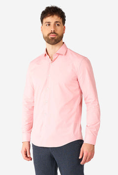 men's hot pink dress shirt OppoSuits LS Lush Blush, Pink, Medium trimester: 2nd Trimester Style:Midi Dress To Impress Formal Outfit and button