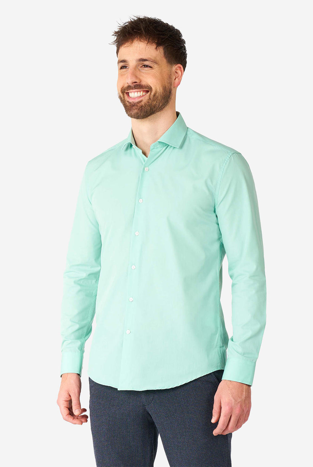 fancy dress shirts for men White & Light Blue Mens Slim Fit Designer Dress Shirt