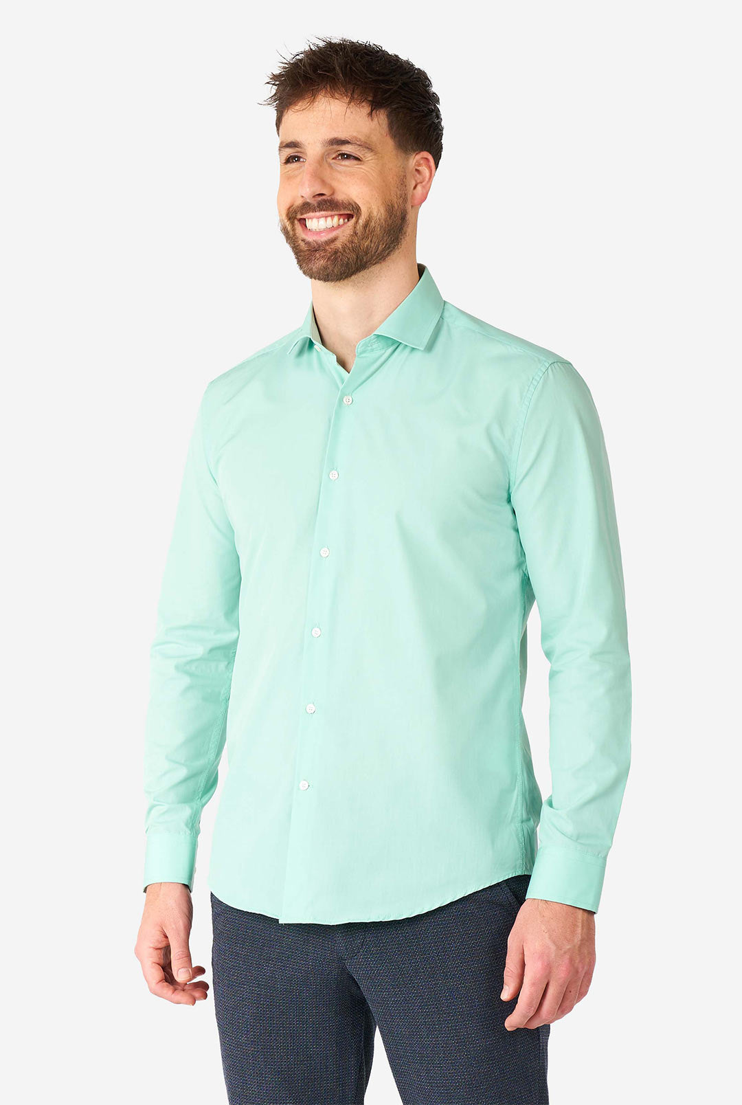 OppoSuits Men's Magic Mint Long Sleeve Shirt, Small OppoSuits Men's Magic Mint Long Sleeve Shirt, Small