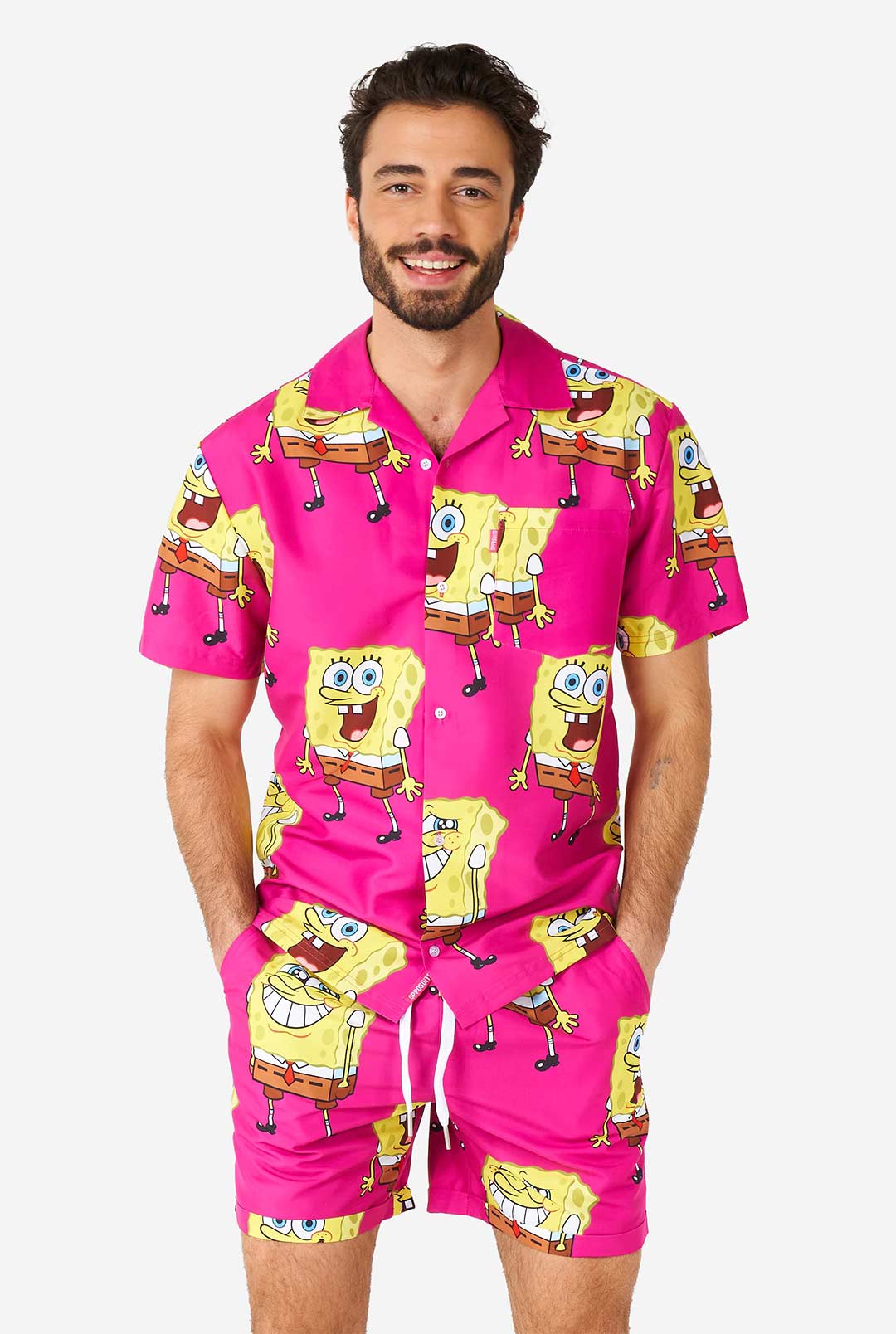 OppoSuits 2-Piece Spongebob Summer Set in Pink
