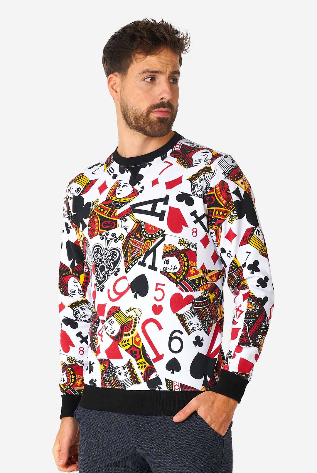 King of Clubs | Playing-cards print Sweater | OppoSuits