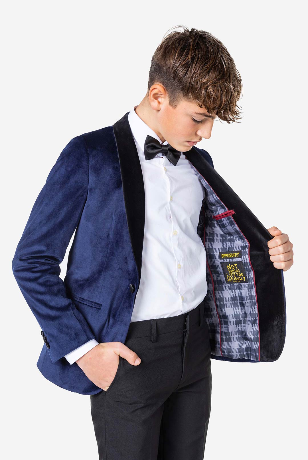 Dinner Jacket Blue Teen Christmas Blazer OppoSuits