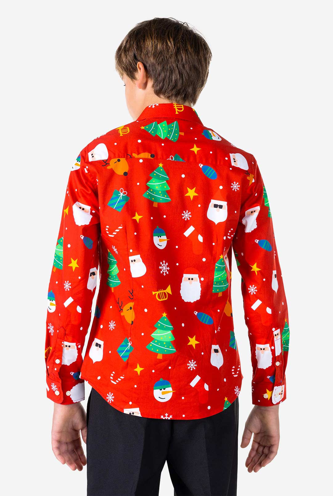 xmas dress shirts OppoSuits Men's Bright Berry Long sleeve Shirt, Green, Medium, Cotton