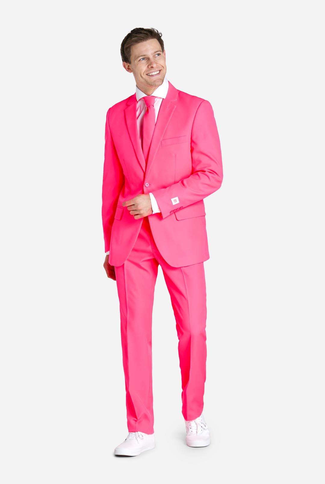 Neon Pink Power Men's Neon Pink Suit OppoSuits